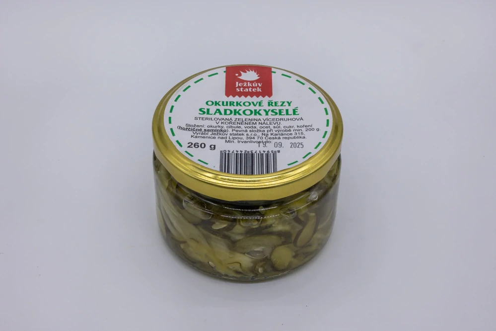 Okurkové řezy sladkokyselé 260g