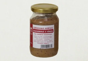 Gurmánská celozrnná hořčice s červeným vínem 275g