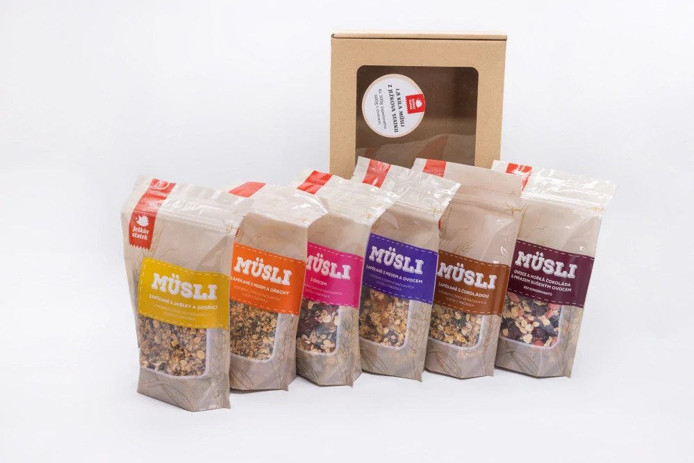 Dárková krabice se 6 sáčky müsli
