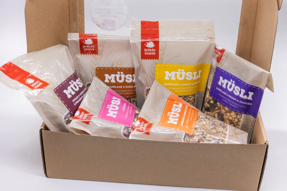 Dárková krabice se 6 sáčky müsli