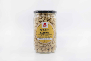 Kešu W320 natural 400g ve sklenici